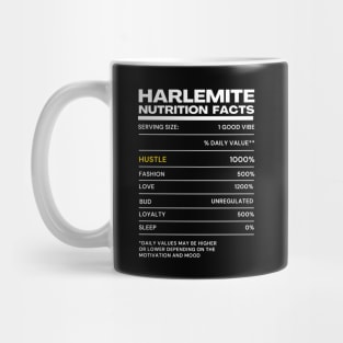Harlemite Nutrition Facts | Funny Nutritional Pun Mug